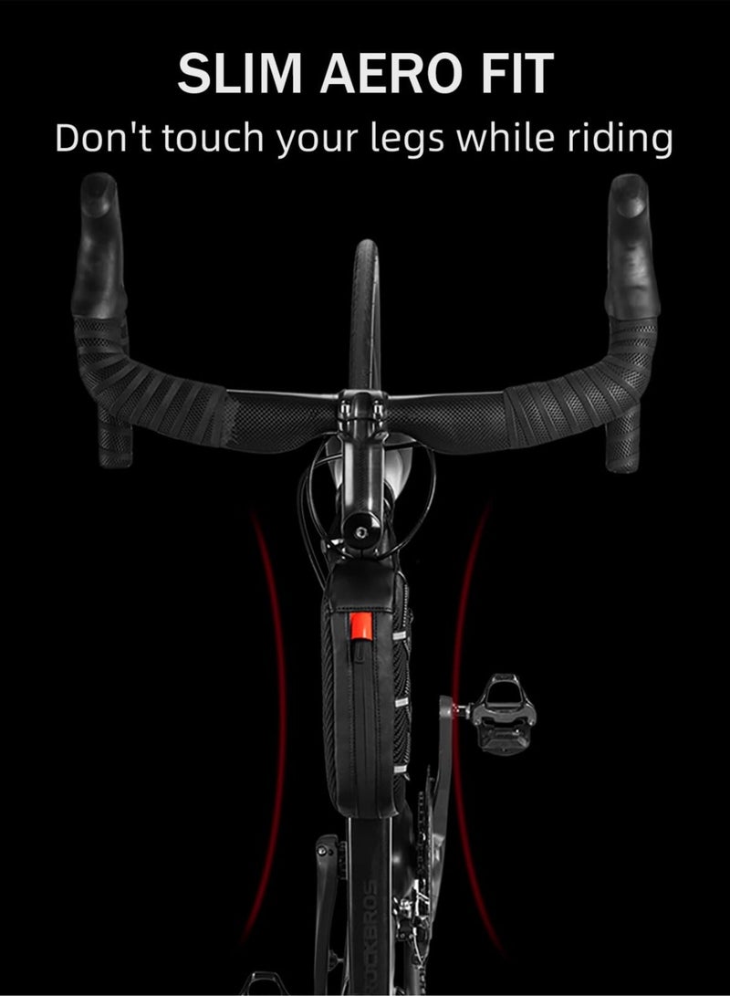 روكبروز شنطة تعلق اعلى الاطار الامامي للدراجة، فوق الانبوب العلوب لاطار الدراجة، شنطة ملحقات الدراجة متوافقة مع جوال ايفون 11 برو ماكس/ اكس ار/ اكس اس ماكس، 7/8 بلس - Image 4